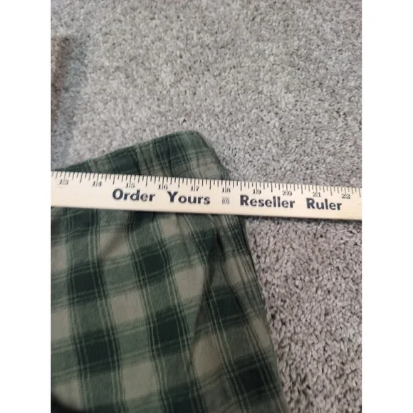 Duluth Trading Co Mens Green Plaid Cargo Lounge Pants L x 32 Cotton 3237-86 - Picture 5 of 8